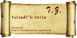 Tulipán Zella névjegykártya